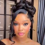 Pure human hair frontal 12inches  paired with a queen messy bun
